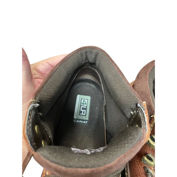 Ariat Womens Brown Leather Terrain Lace-Up Ankle Boots Size 8B SKU 9365 - Picture 9 of 16